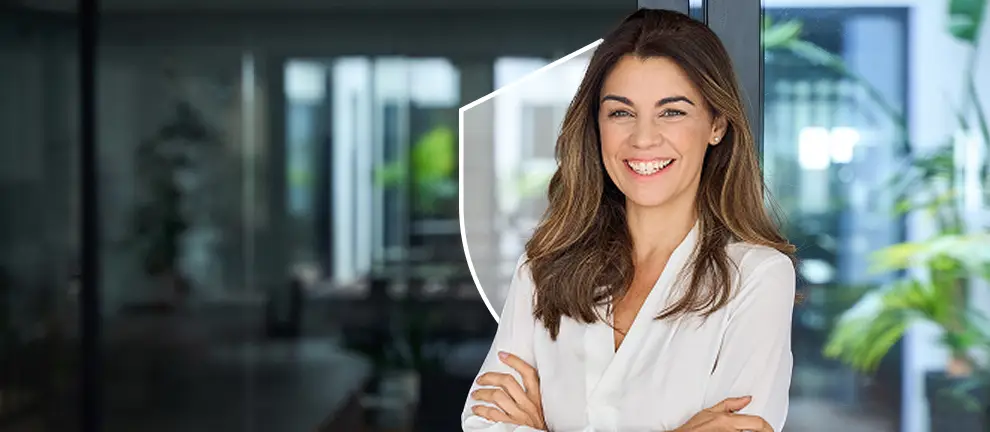 Professional woman representing home warranty trust