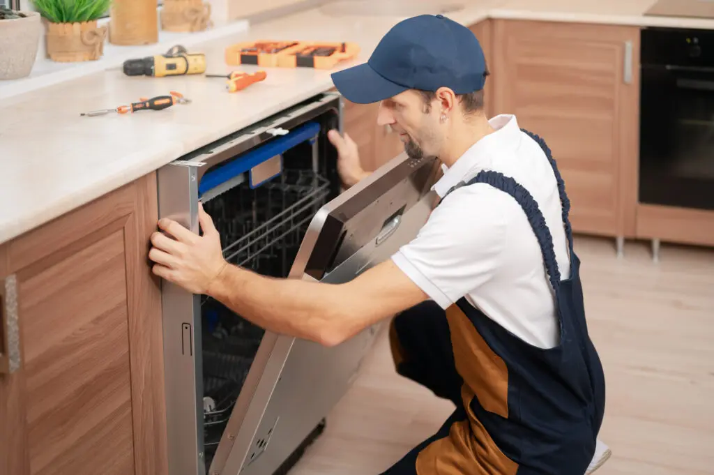 Dishwasher repair under home warranty. 